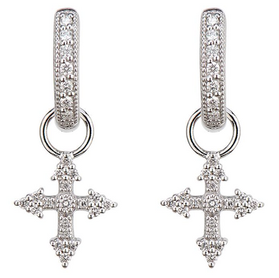 Provence Champagne Tiny Cross Huggie Charms