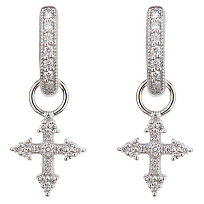 Provence Champagne Tiny Cross Huggie Charms