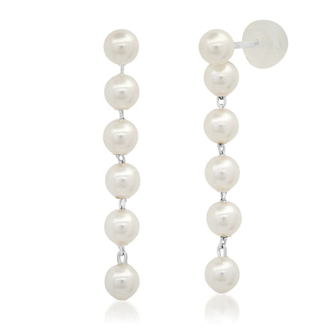 String Of Pearls Linear Earrings