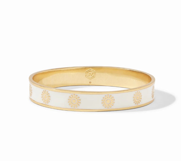 White Soleil White Bangle Bracelet