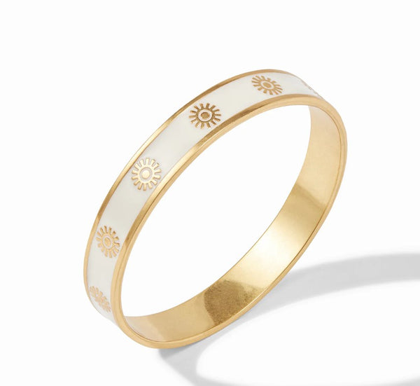 White Soleil White Bangle Bracelet