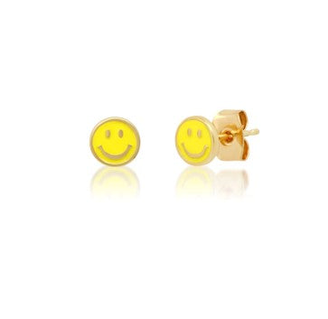 Enamel Smiley Face Studs
