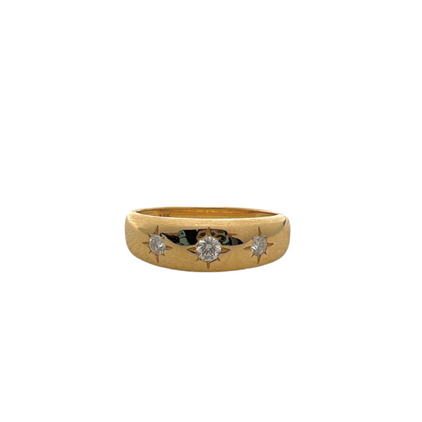 Dome Starburst Diamond Ring