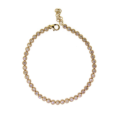 Milgrain Diamond Tennis Bracelet