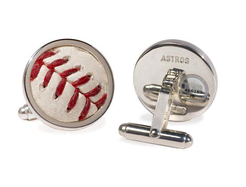 Houston Astros Game Used Baseball Cuff Links