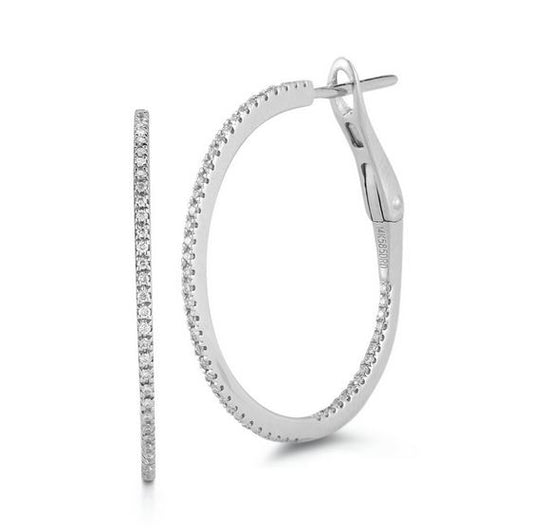 Medium Diamond Hoops