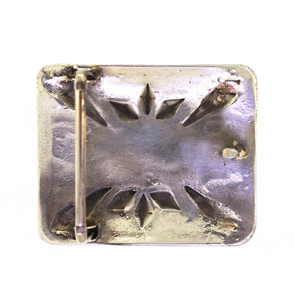 Vintage 1970s Turquoise Mountain Belt Buckle