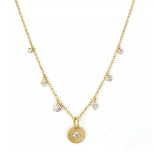 Provence Floating Charm Necklace with White Diamonds