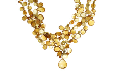Multi-Strand Citrine Necklace