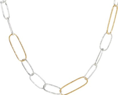 Geo Mixed Oval Link Necklace