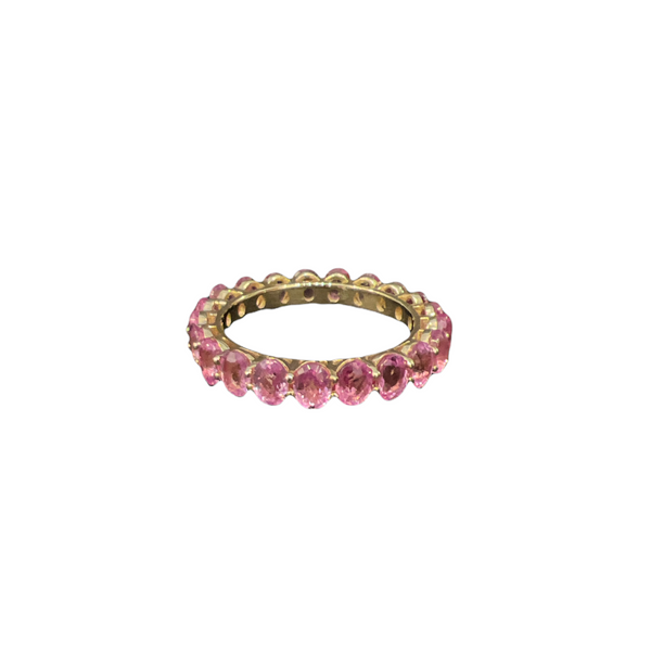Pink Sapphire Eternity Band