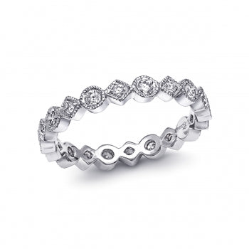 Diamond Milgrain Eternity Band